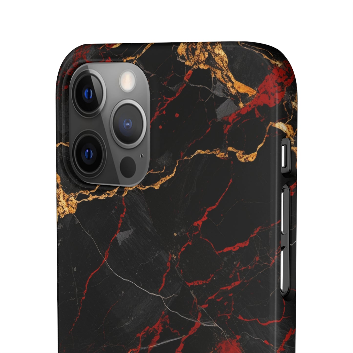 Dark Crimson Marble - iPhone Snap Case