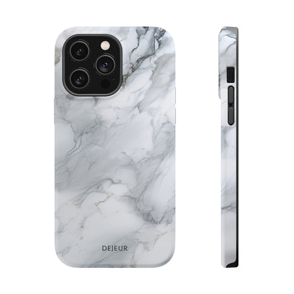 Platinum Silver Marble - iPhone MagSafe Tough Case