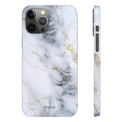 White Gold Marble - iPhone Snap Case