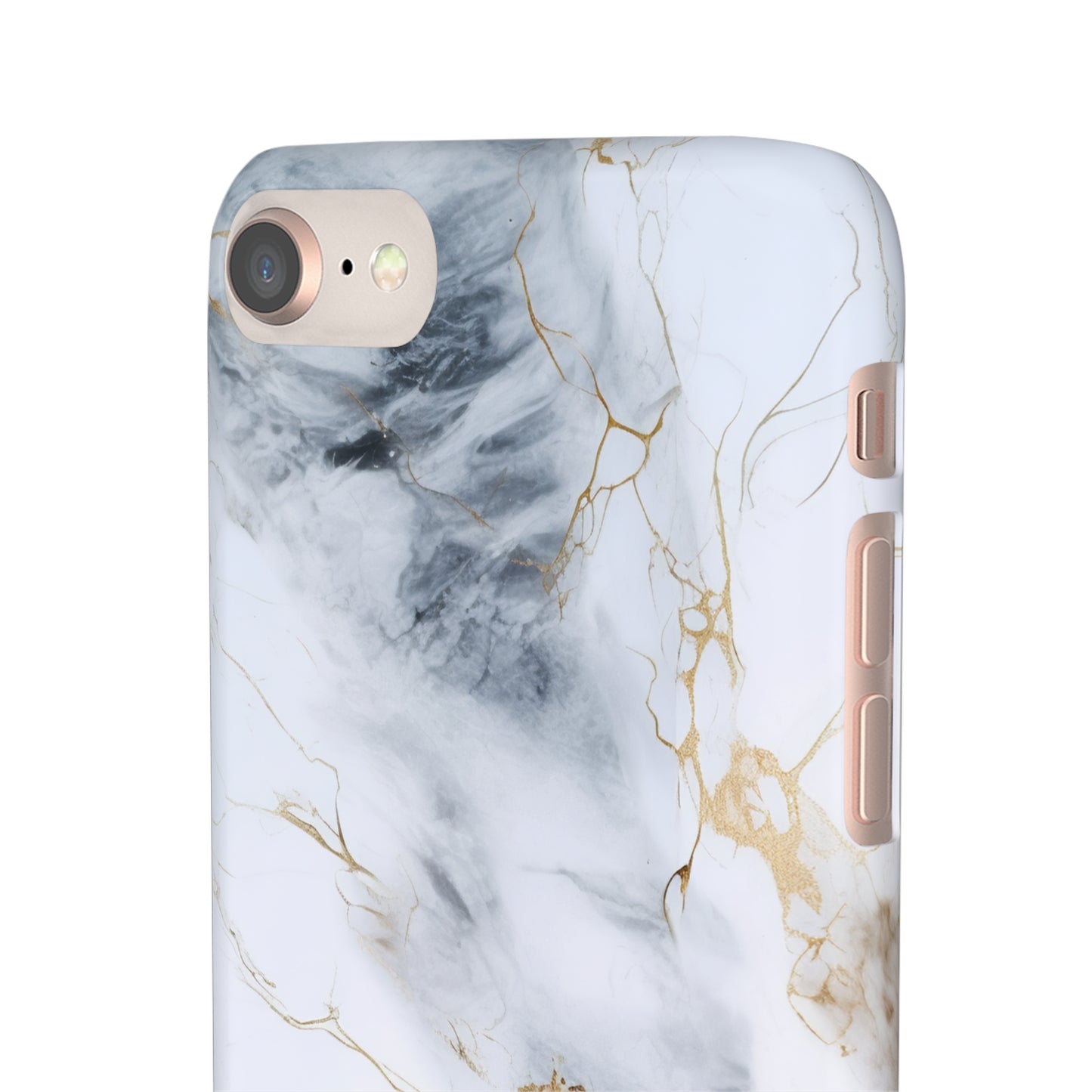 White Gold Marble - iPhone Snap Case