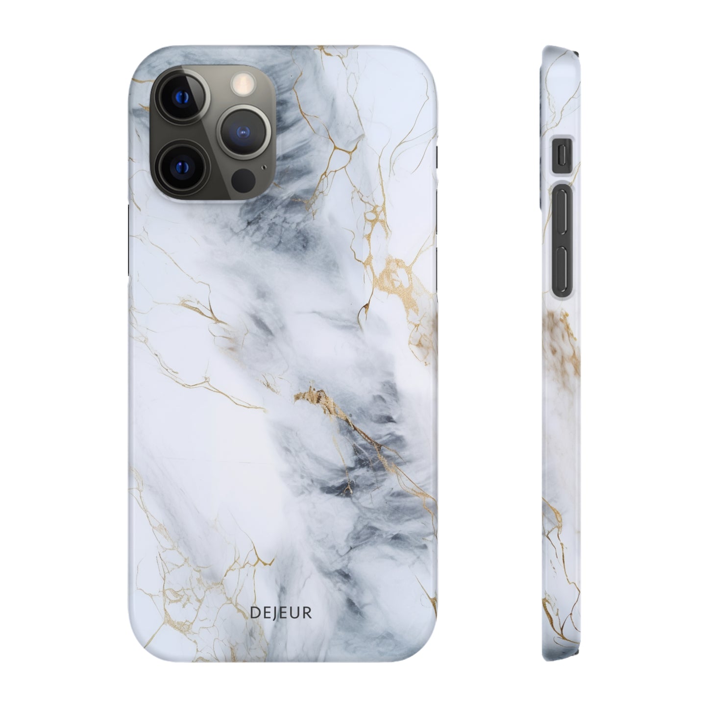 White Gold Marble - iPhone Snap Case