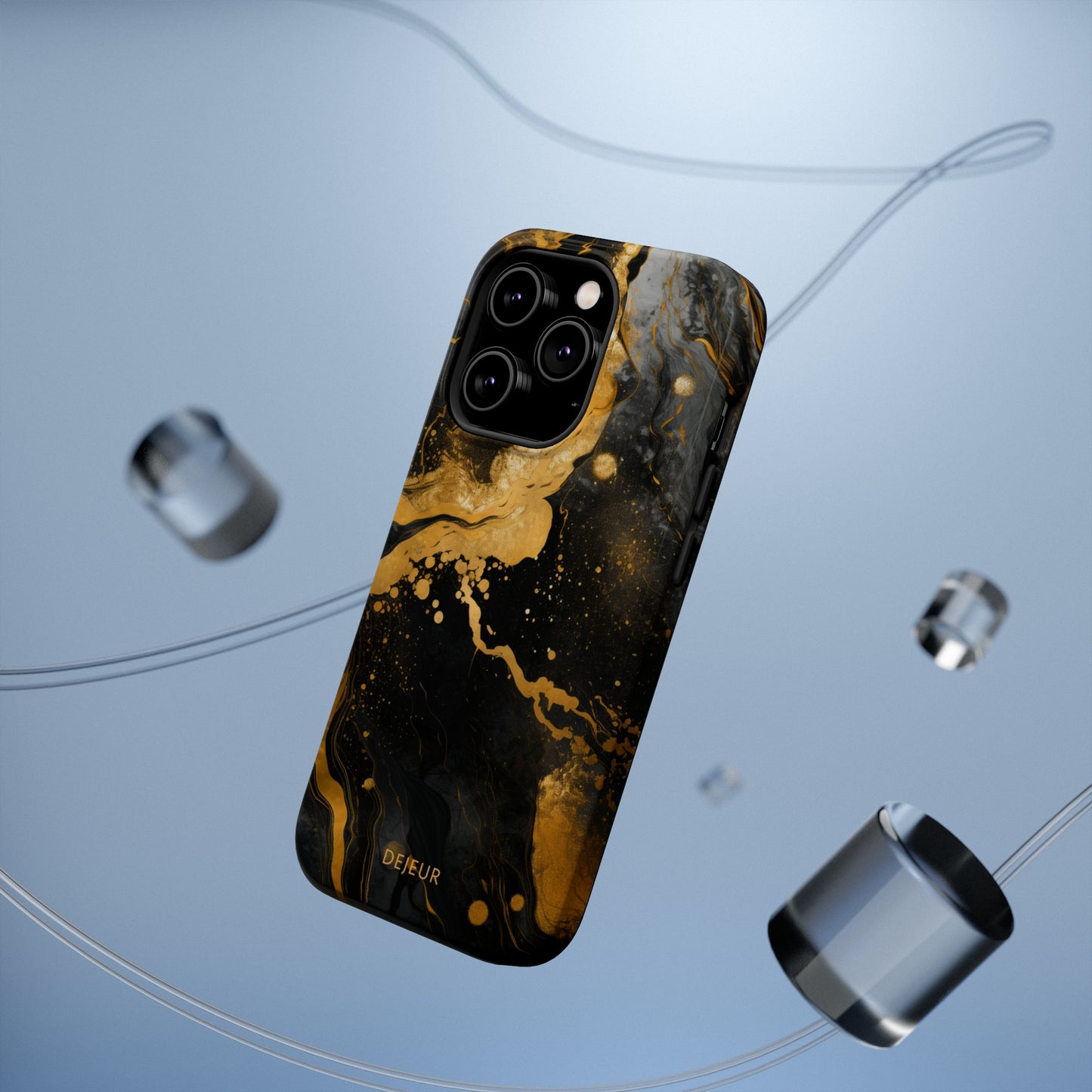 Gold & Black Marble - iPhone MagSafe Tough Case