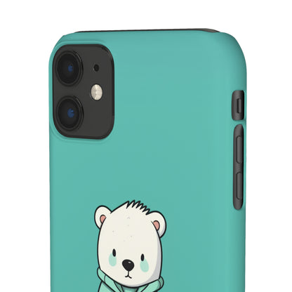 Aqua Coat Bear - iPhone Snap Case