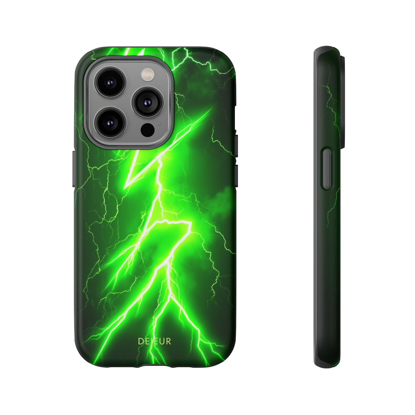 Neon Green Lightning - iPhone Tough Case