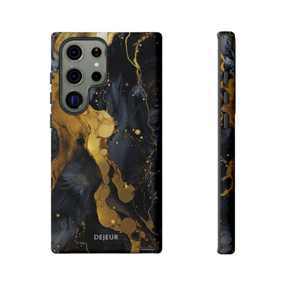 Metallic Gold Dark Marble - Samsung Galaxy Tough Case