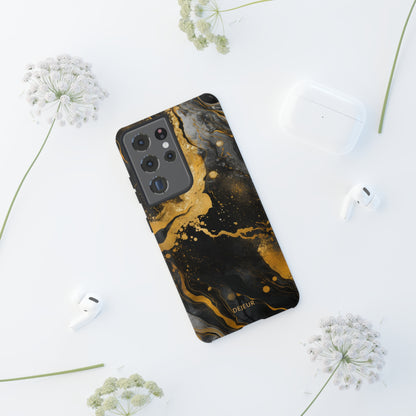 Gold & Black Marble - Samsung Galaxy Tough Case