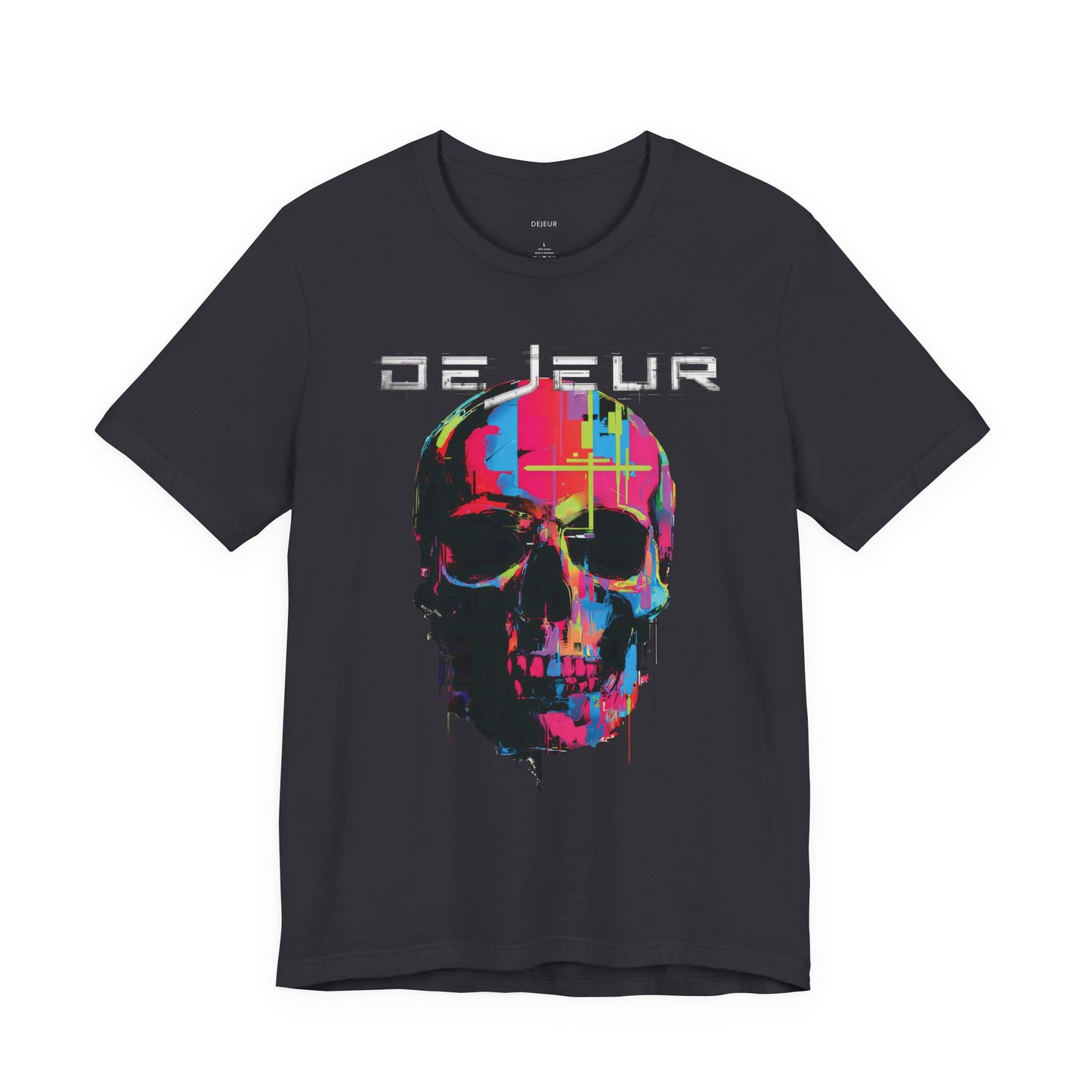 Dejeur Painted Street Art Neon Skull - T-Shirt