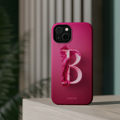 B Hot Pink Splash - iPhone MagSafe Tough Case