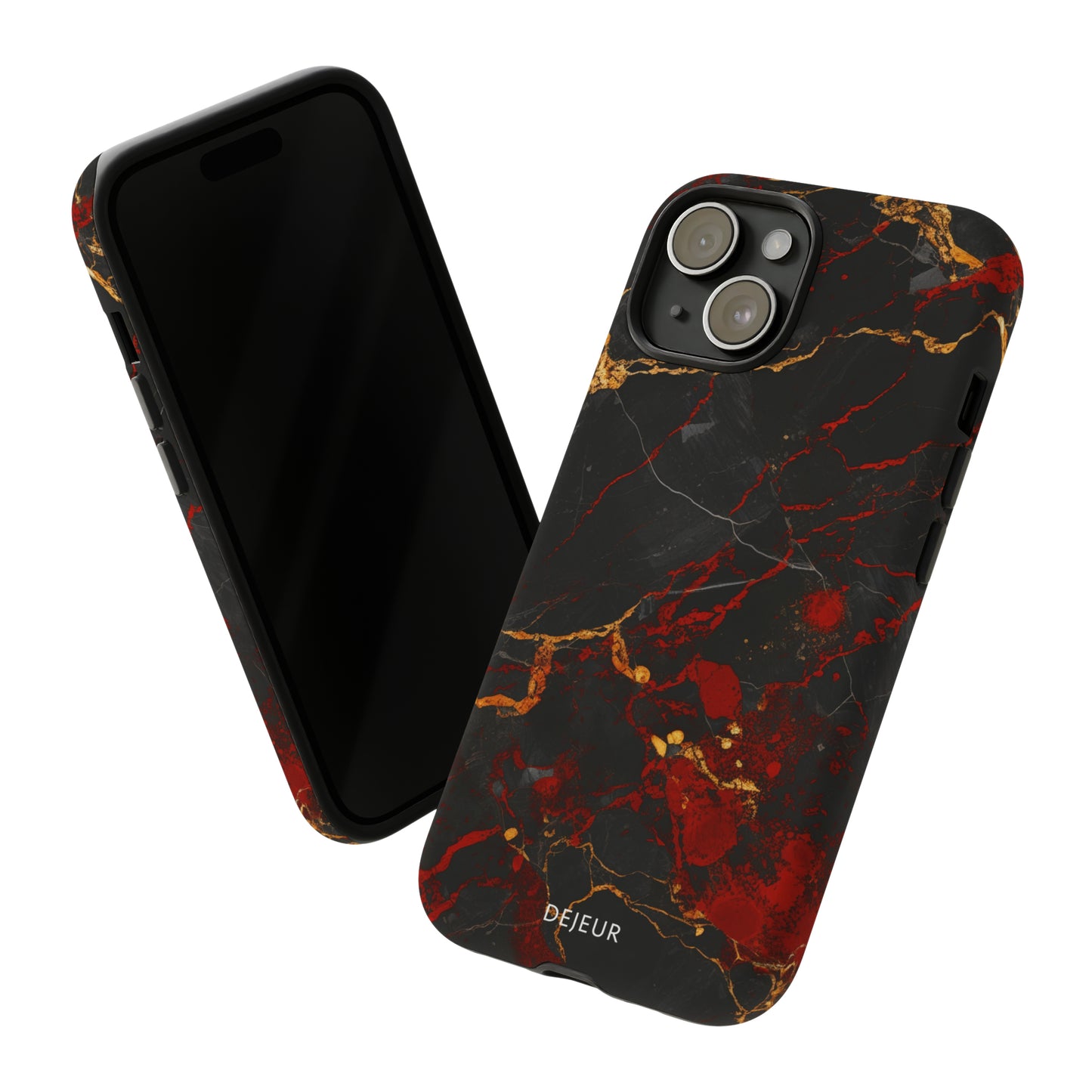 Dark Crimson Marble - iPhone Tough Case
