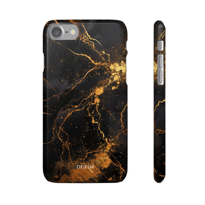 Dark Gold Amber Marble - iPhone Snap Case