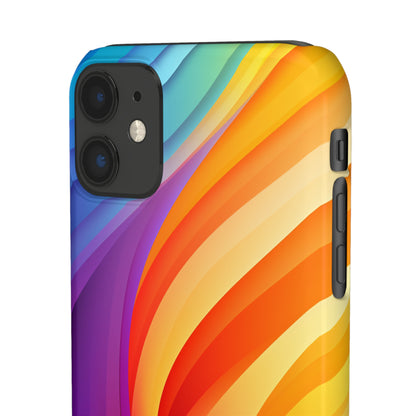 Rainbow Waves - iPhone Snap Case