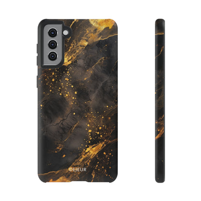 Black Gold Speckled Marble - Samsung Galaxy Tough Case