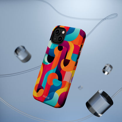 Curved Abstract Shapes - iPhone MagSafe Tough Case