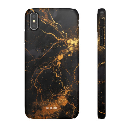 Dark Gold Amber Marble - iPhone Snap Case