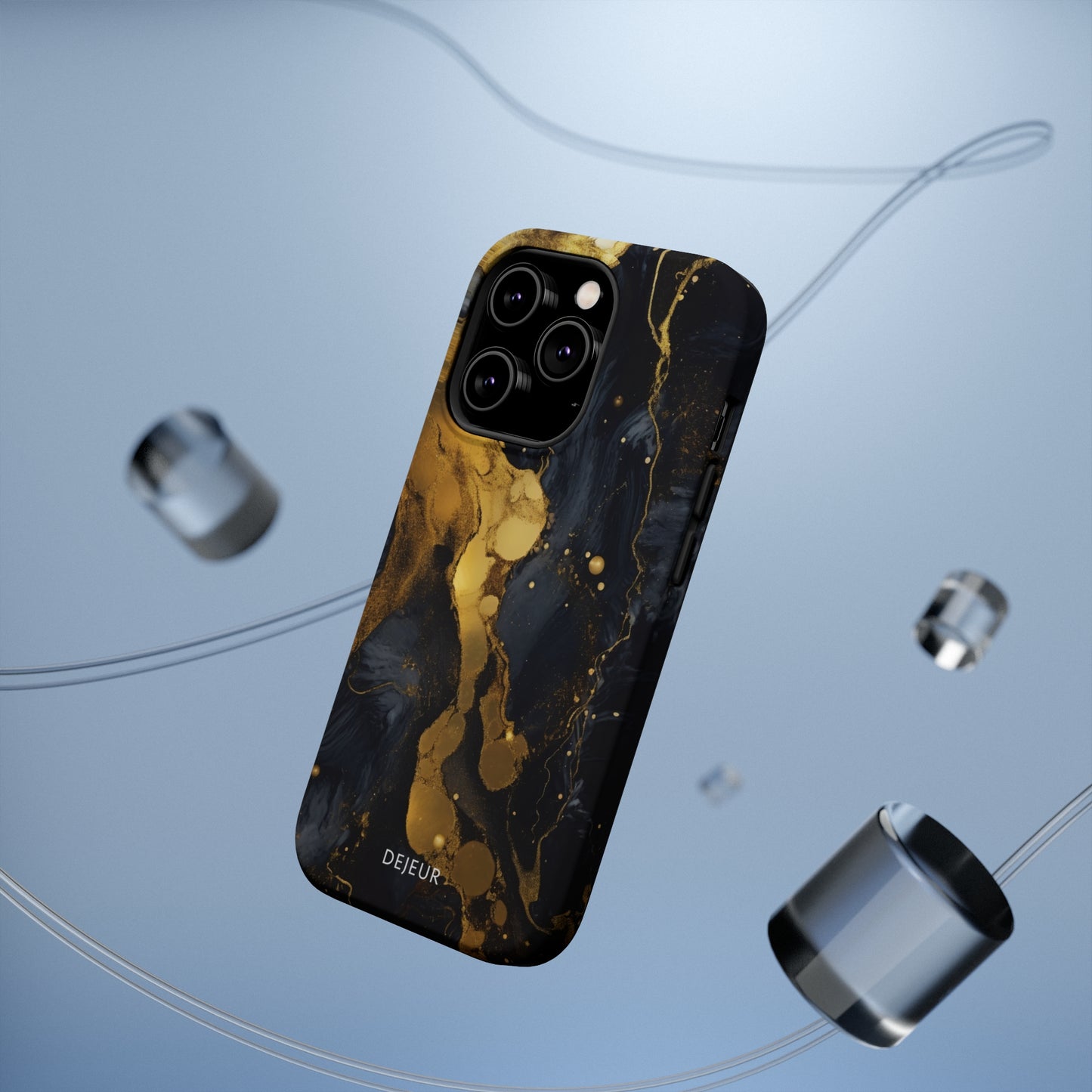 Metallic Gold Dark Marble - iPhone MagSafe Tough Case