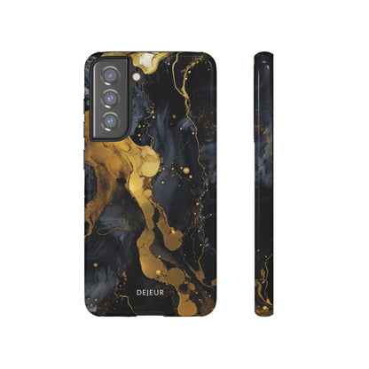 Metallic Gold Dark Marble - Samsung Galaxy Tough Case