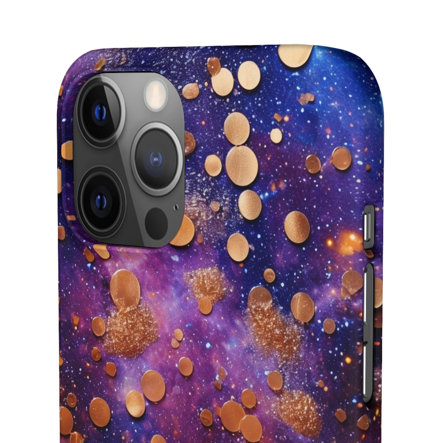 Cosmic Glitter Circles - iPhone Snap Case