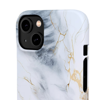 White Gold Marble - iPhone Snap Case