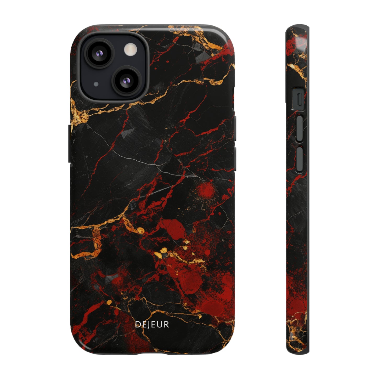 Dark Crimson Marble - iPhone Tough Case