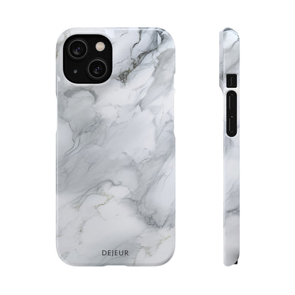 Platinum Silver Marble - iPhone Snap Case