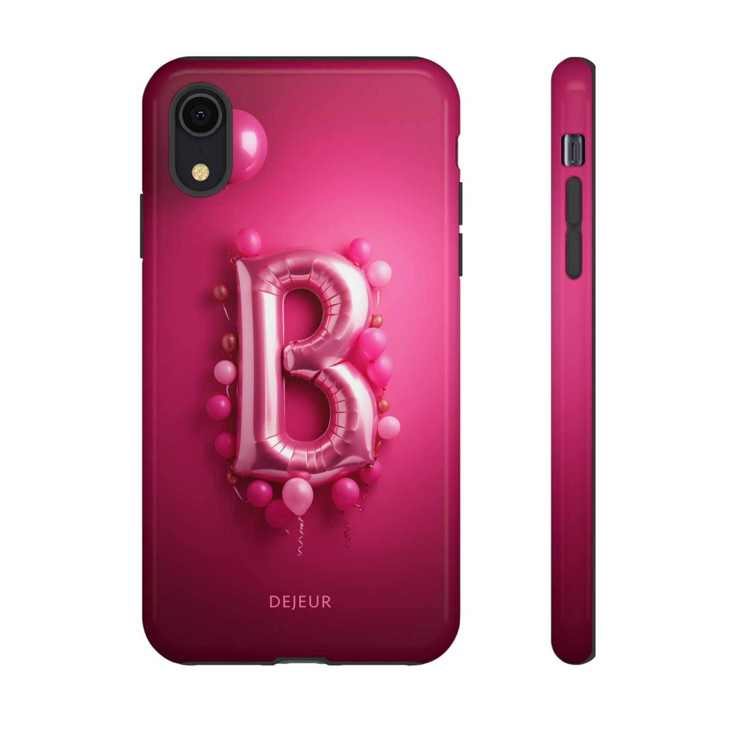 B Magenta Pink Balloons - iPhone Tough Case