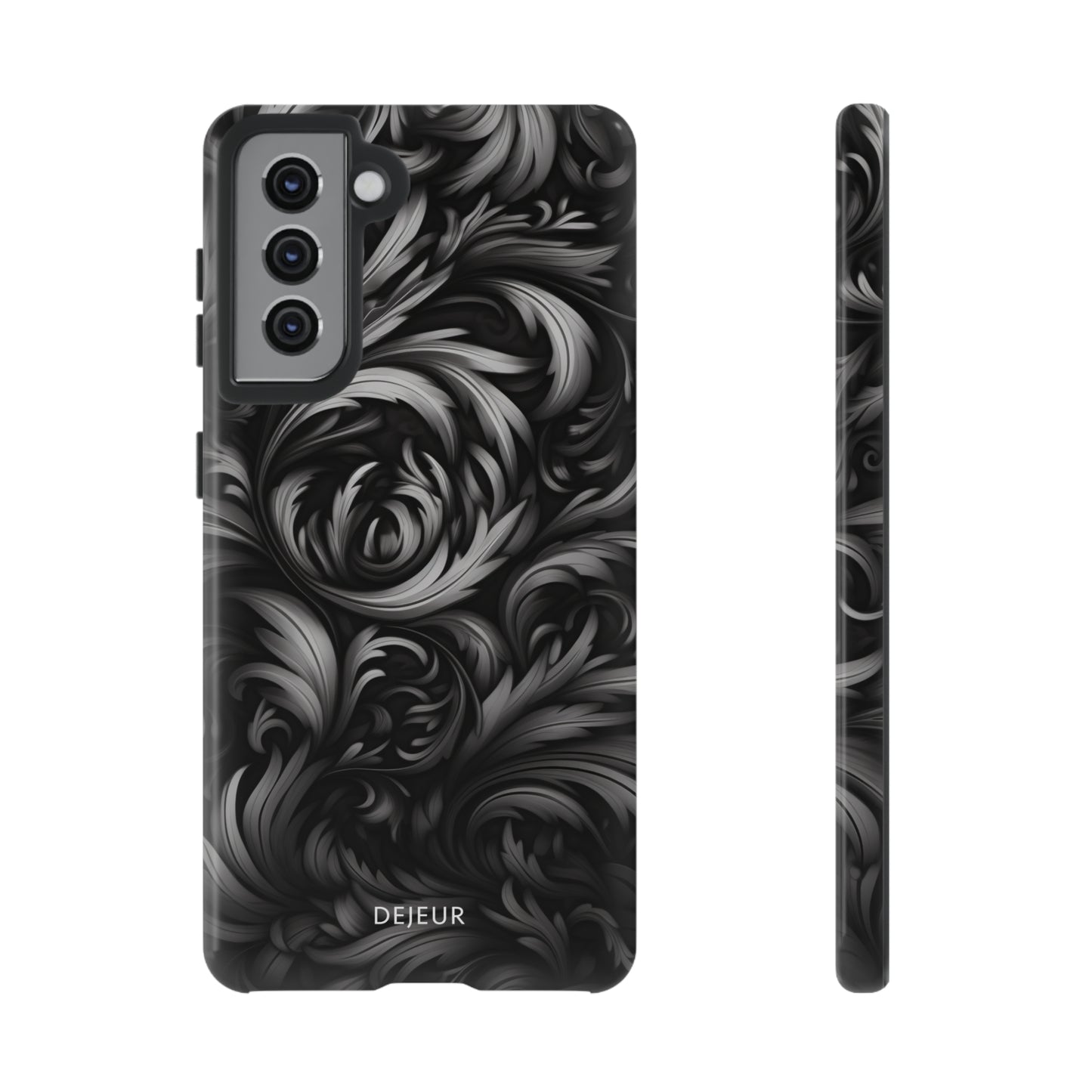 Dark Grey Floral - Samsung Galaxy Tough Case