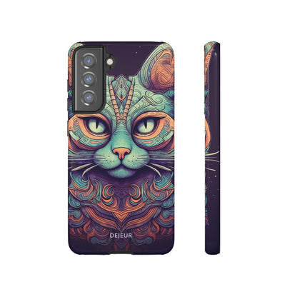 Intricate Aqua Cat - Samsung Galaxy Tough Case