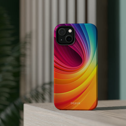 Rainbow Swirl - iPhone MagSafe Tough Case