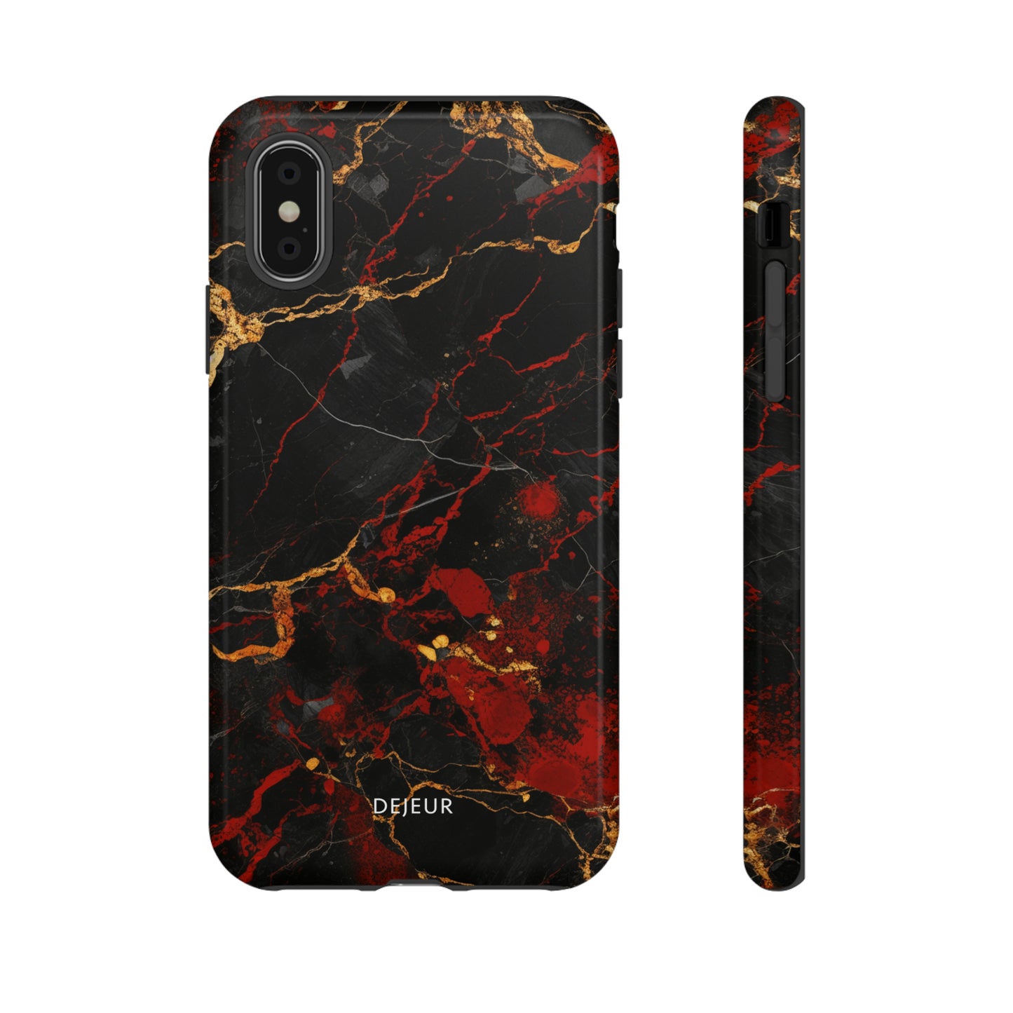 Dark Crimson Marble - iPhone Tough Case