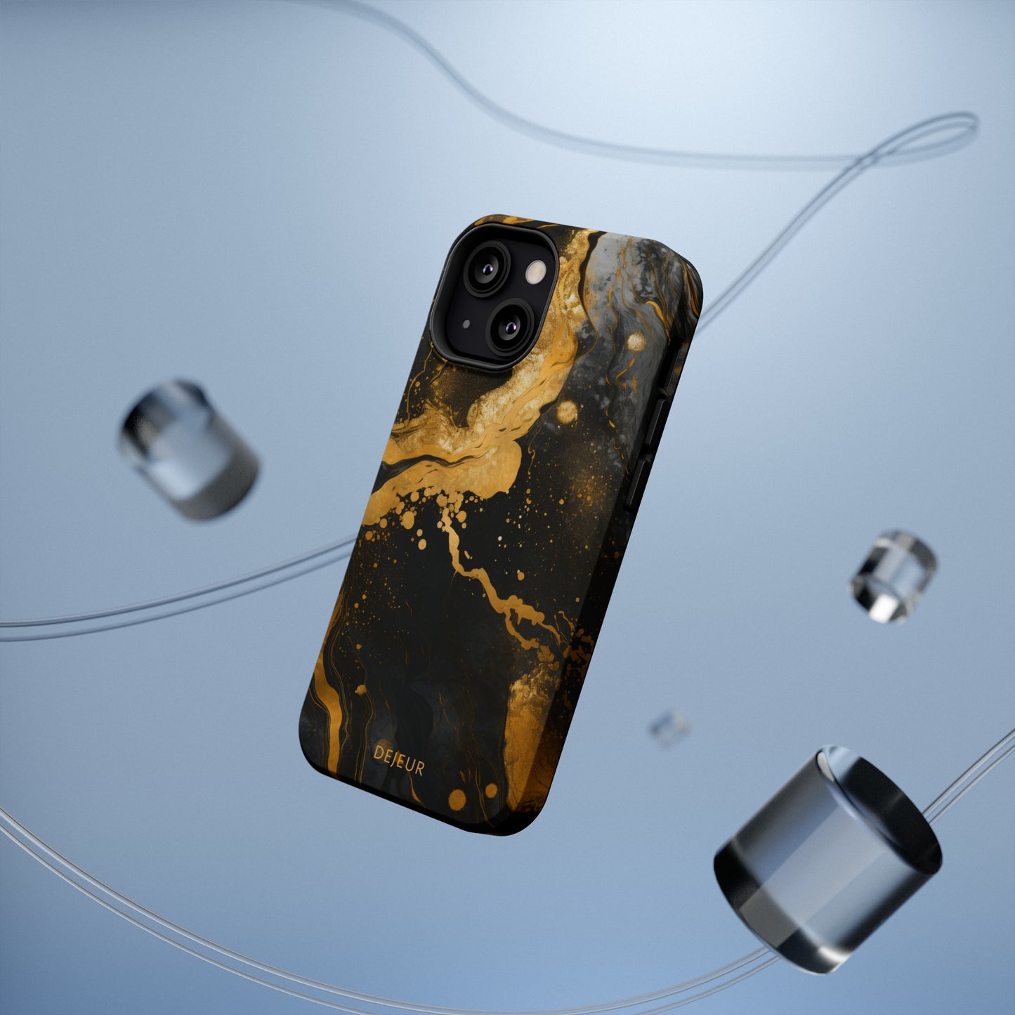 Gold & Black Marble - iPhone MagSafe Tough Case