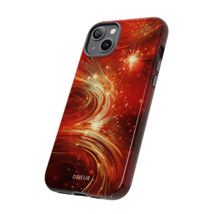 Festive Ruby Swirls  - iPhone Tough Case