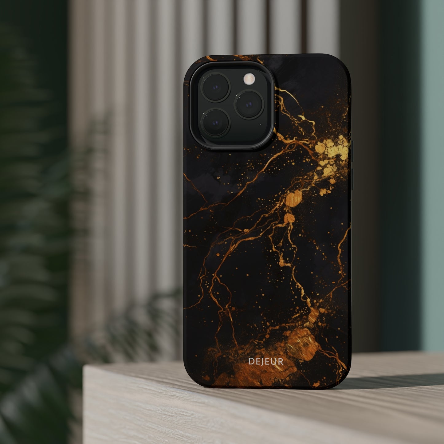 Dark Gold Amber Marble - iPhone MagSafe Tough Case