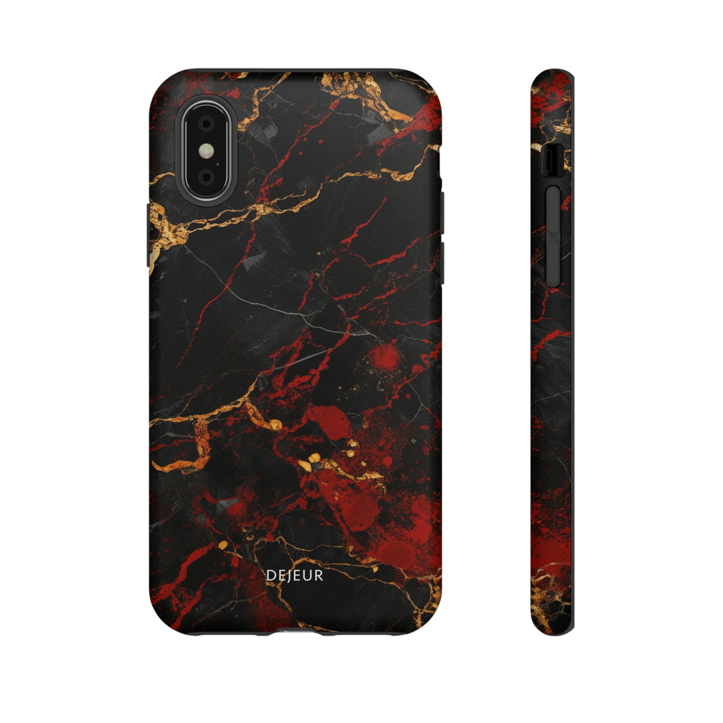 Dark Crimson Marble - iPhone Tough Case