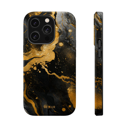 Gold & Black Marble - iPhone MagSafe Tough Case