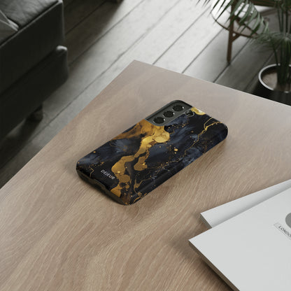 Metallic Gold Dark Marble - Samsung Galaxy Tough Case