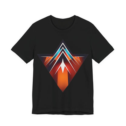 Quantum Arrows Geometry Orange Red - T-Shirt