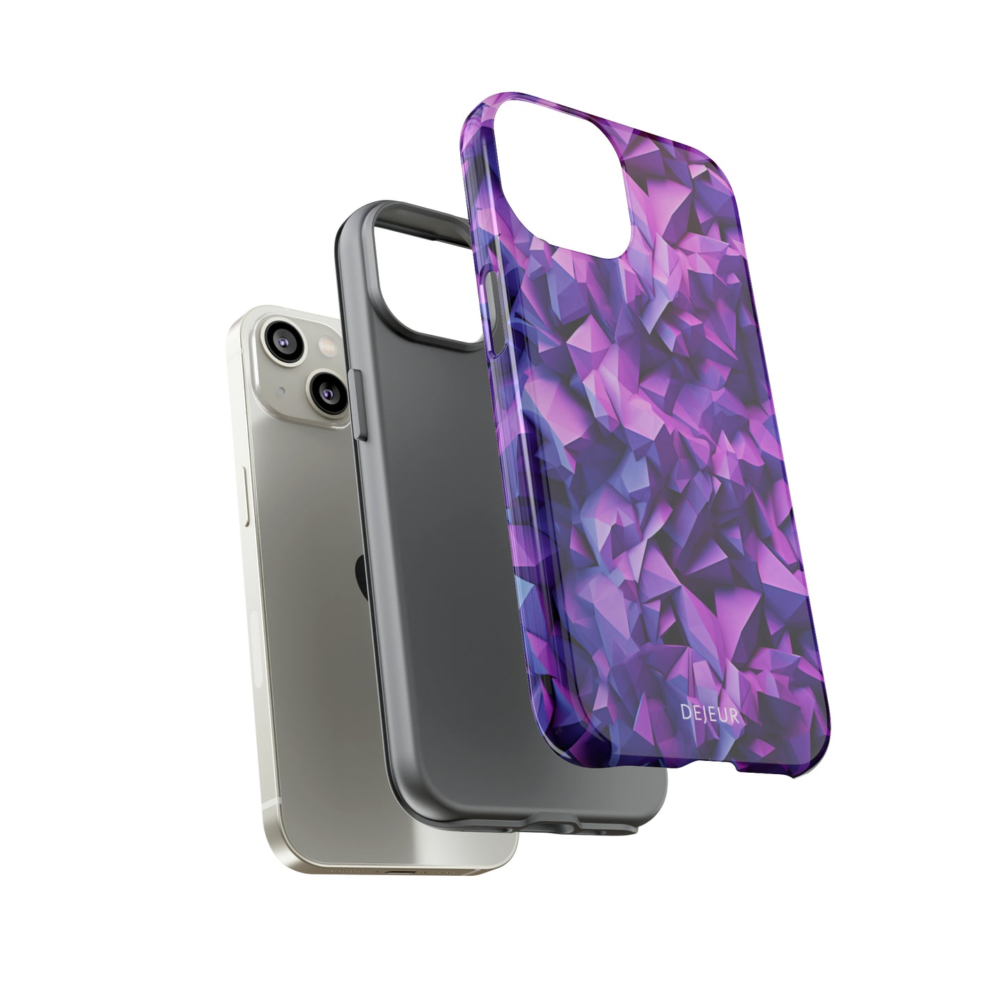 3D Purple Pattern - iPhone Tough Case