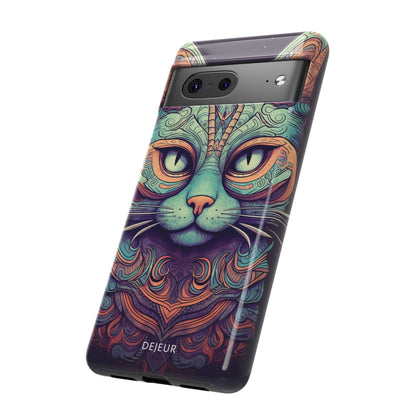 Intricate Aqua Cat - Google Pixel Tough Case