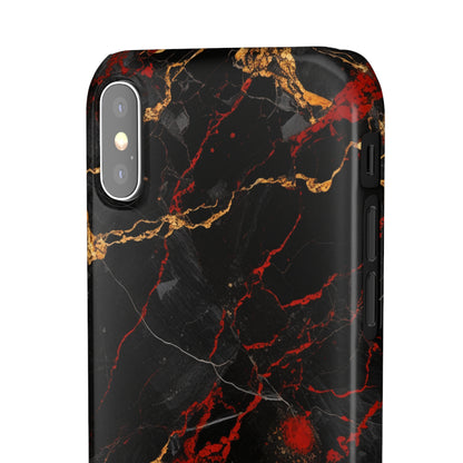 Dark Crimson Marble - iPhone Snap Case