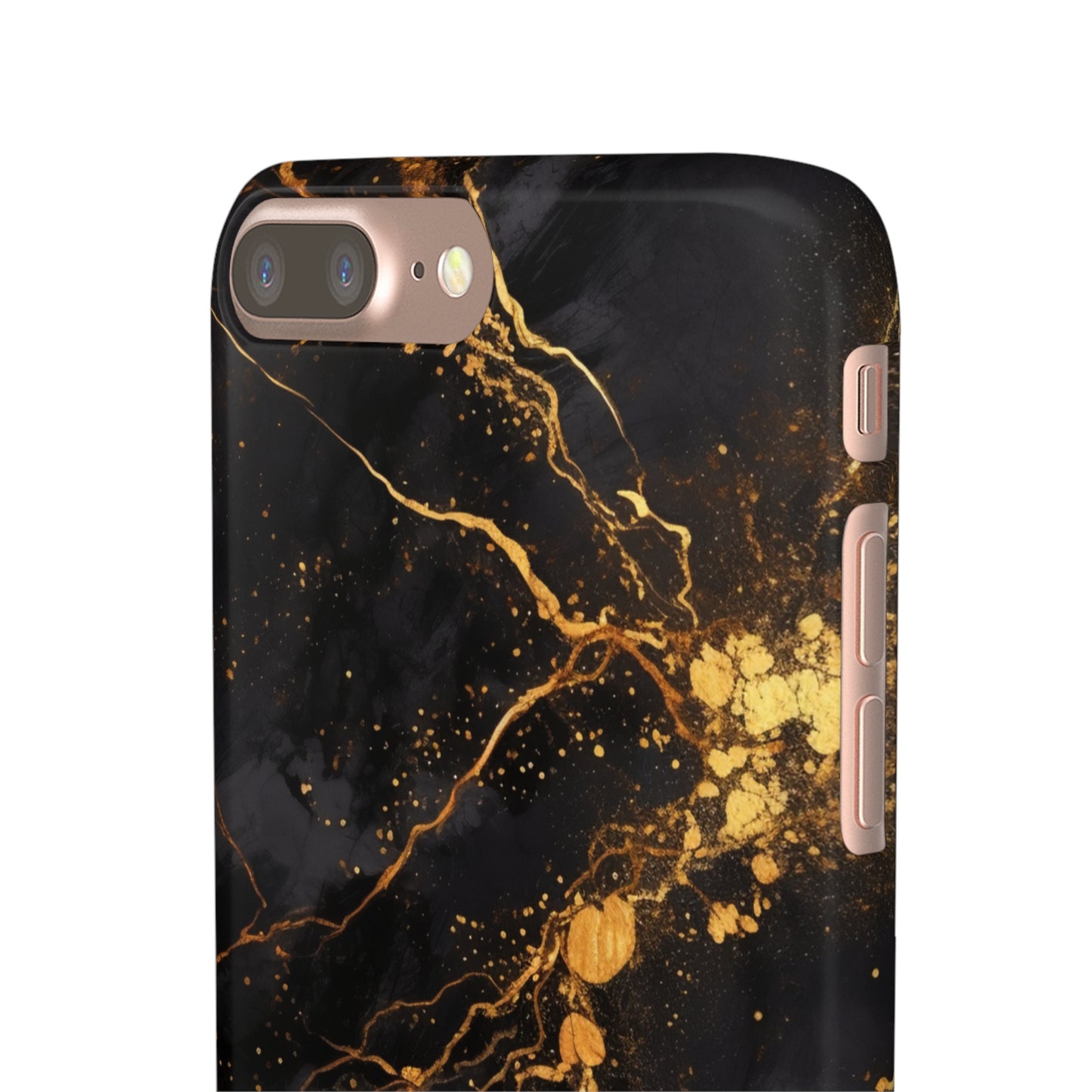 Dark Gold Amber Marble - iPhone Snap Case