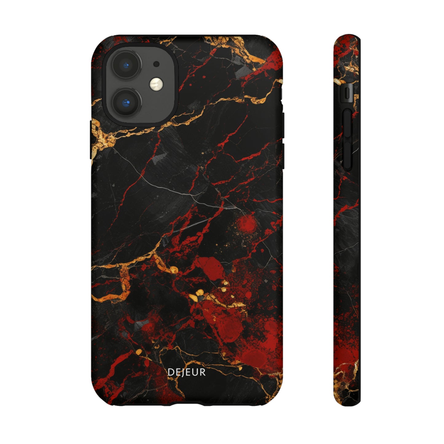 Dark Crimson Marble - iPhone Tough Case