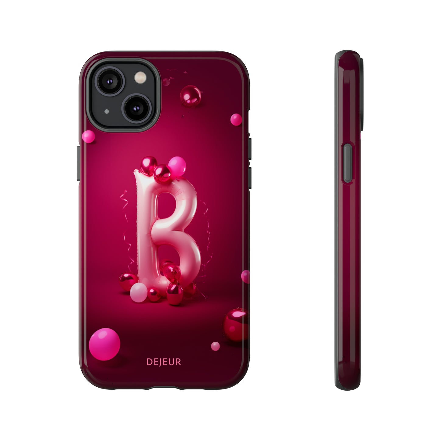 B Pink Party Balloons - iPhone Tough Case