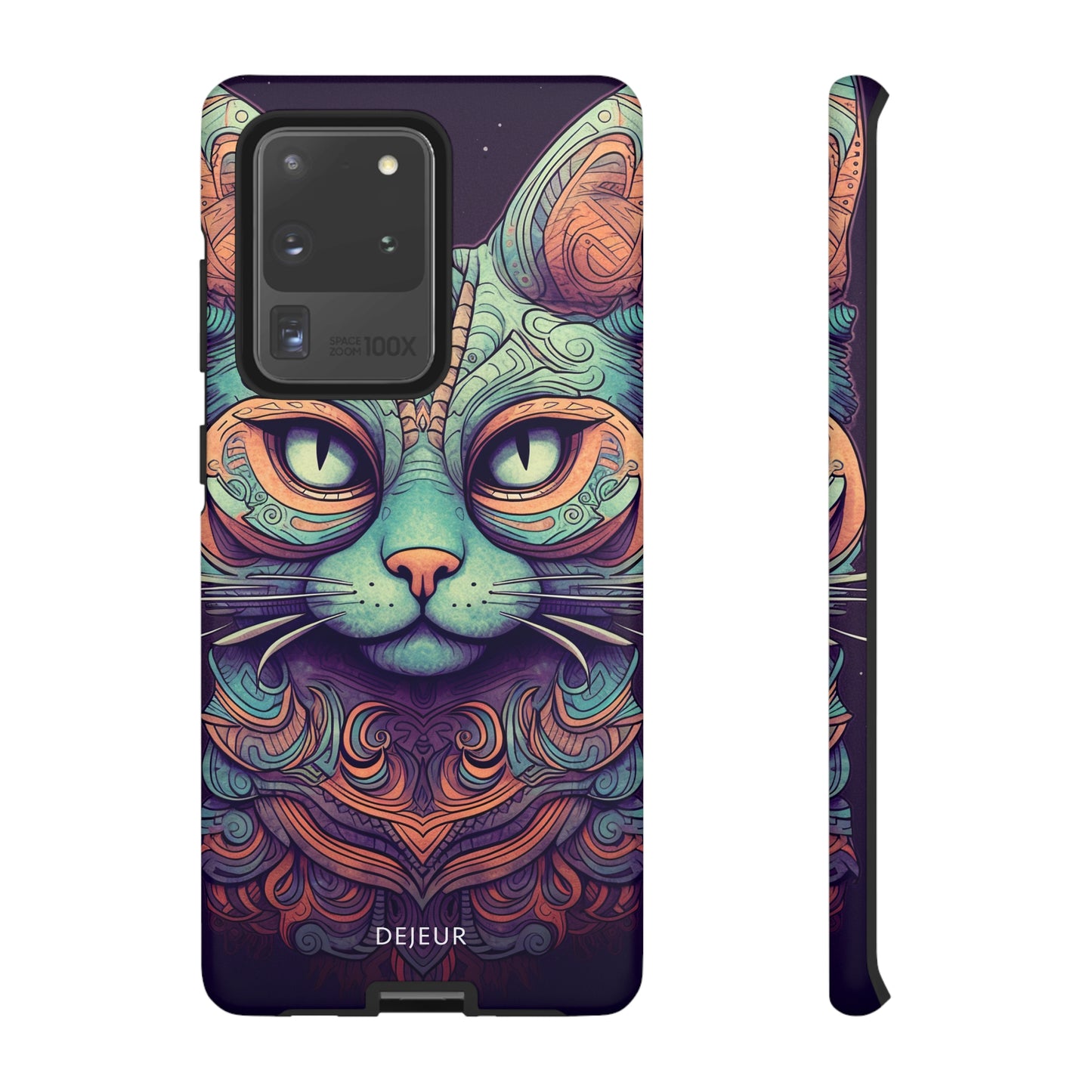 Intricate Aqua Cat - Samsung Galaxy Tough Case