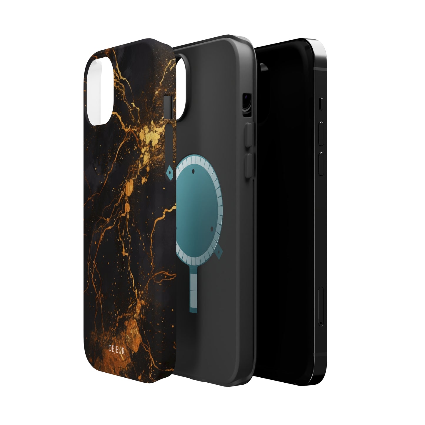 Dark Gold Amber Marble - iPhone MagSafe Tough Case