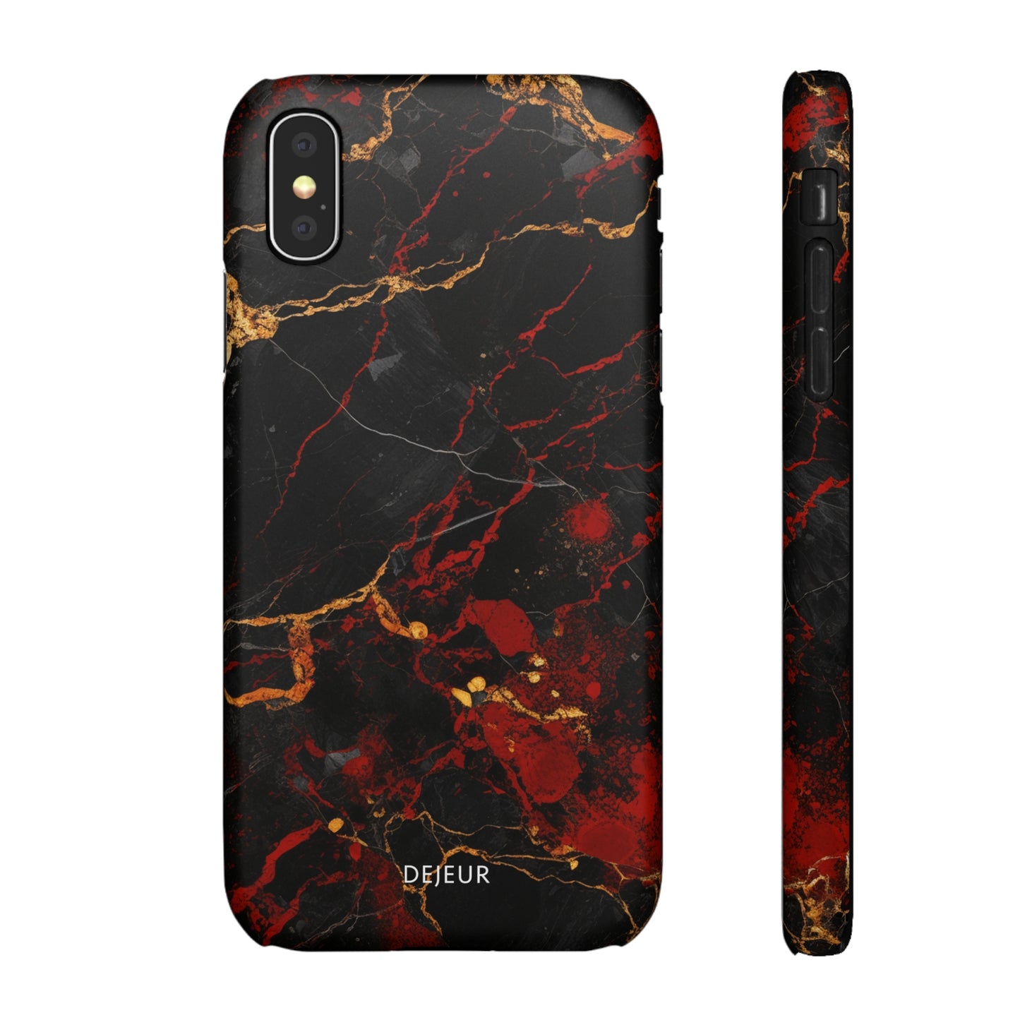 Dark Crimson Marble - iPhone Snap Case