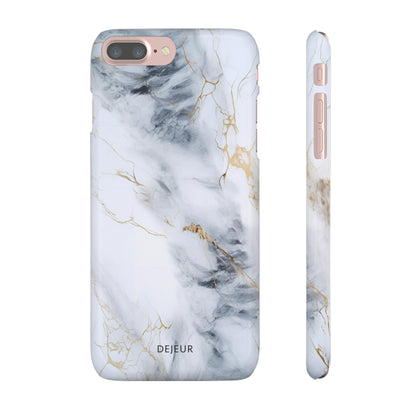 White Gold Marble - iPhone Snap Case