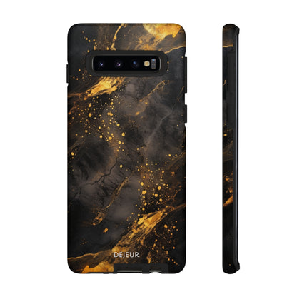 Black Gold Speckled Marble - Samsung Galaxy Tough Case