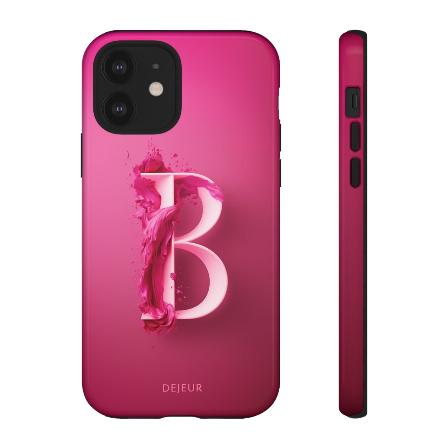 B Hot Pink Splash - iPhone Tough Case