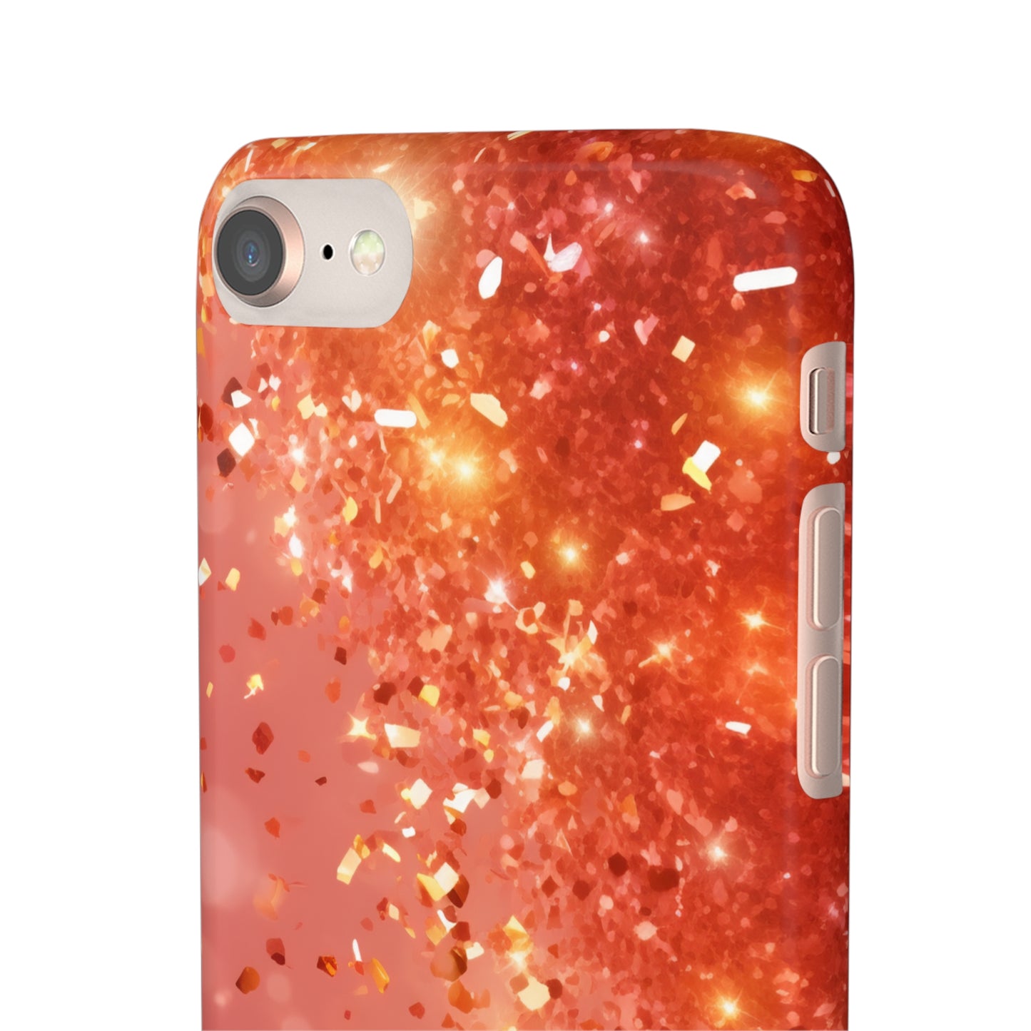 Rose Confetti Glitter - iPhone Snap Case