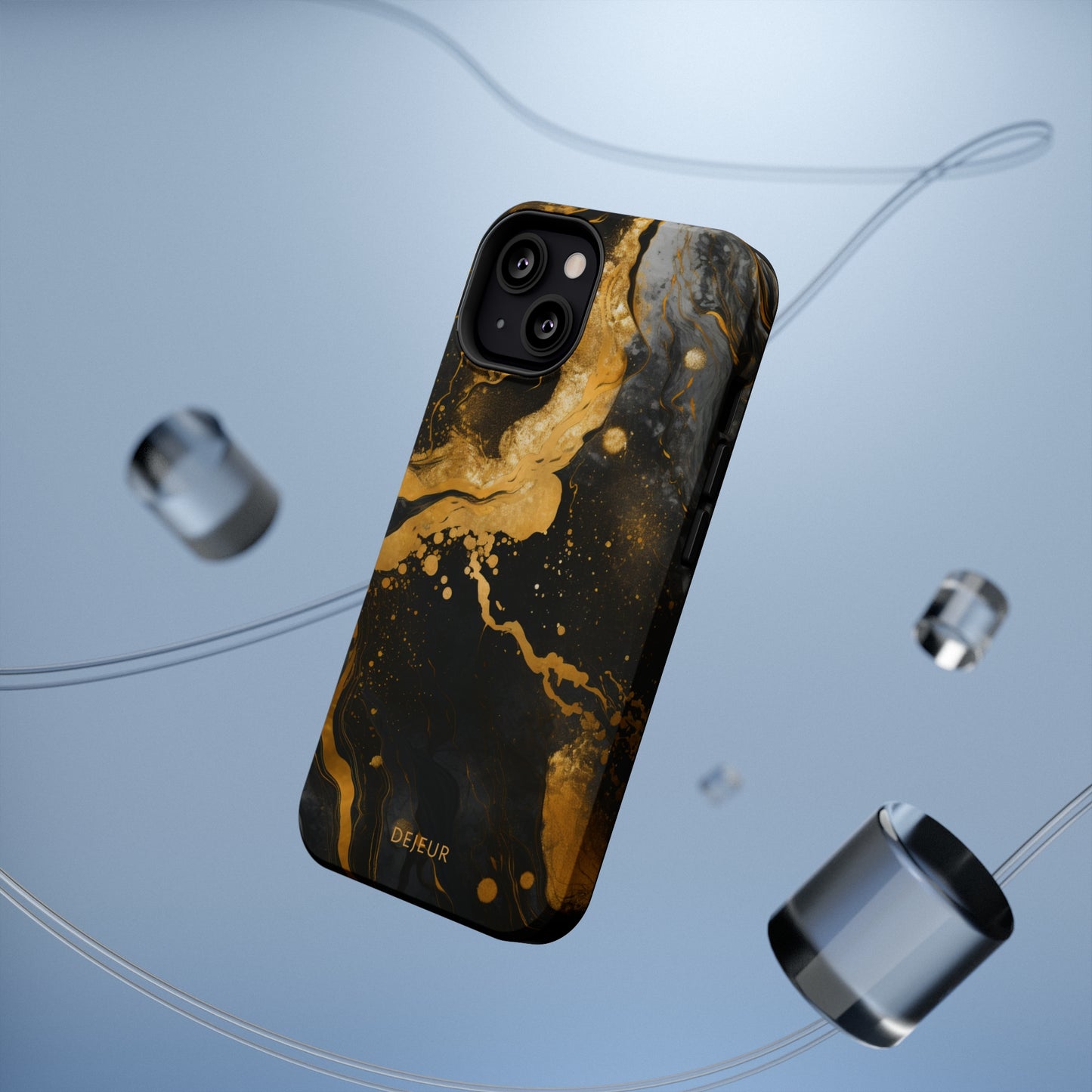 Gold & Black Marble - iPhone MagSafe Tough Case